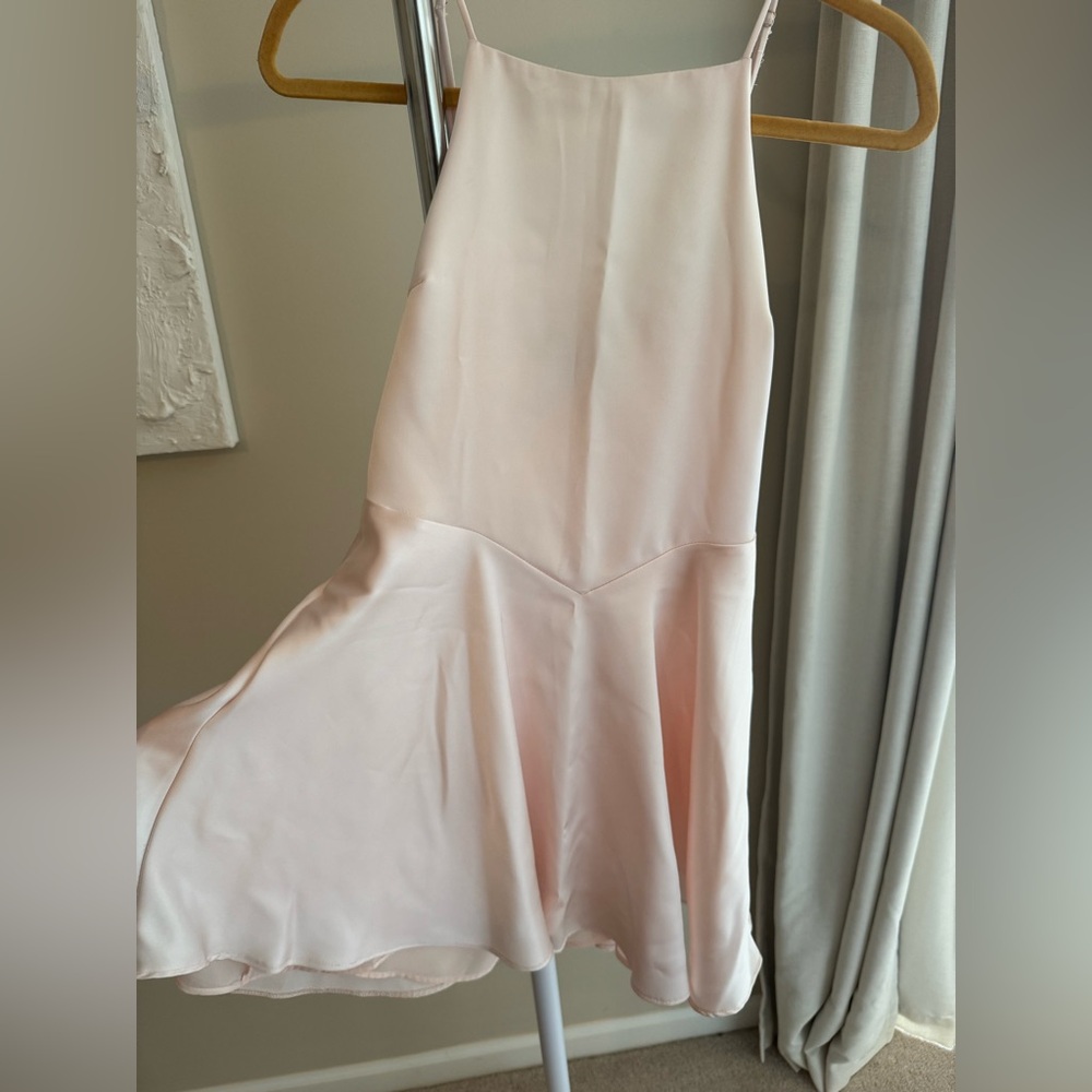Elegant Pink Satin Dress